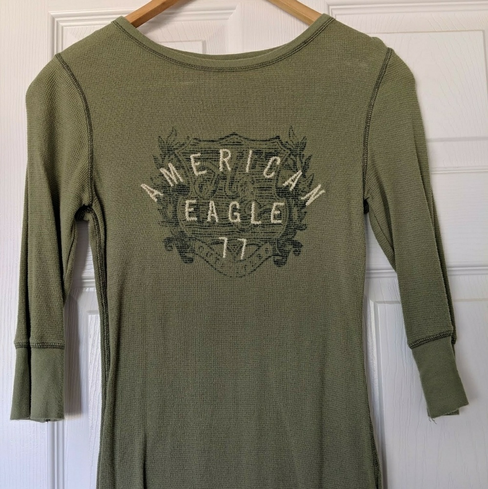Cropped american eagle flannel